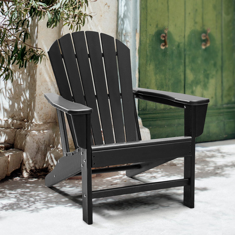 Outdoor Adirondack Chair, Black