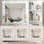 Meuble-lavabo avec miroir, éclairage réglable et grand rangement à trois niveaux pour les routines de beauté organisées-1851982591