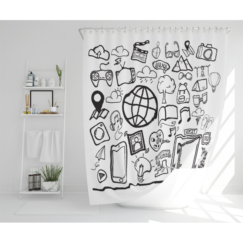 Burkburnett Polyester Shower Curtain Set