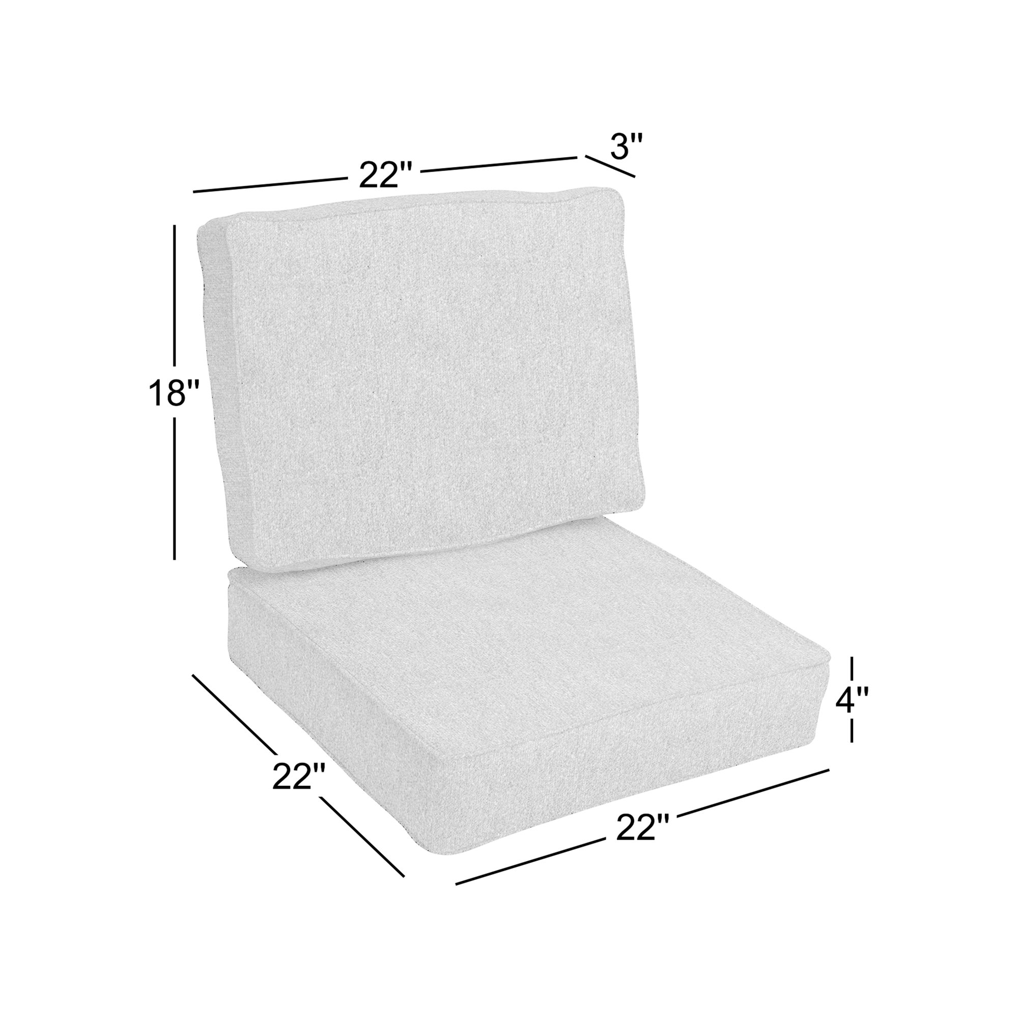 Sunbrella® Boucle Outdoor Seating Cushion, Improve Indigo Sunbrella®