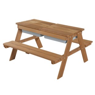 Roba Deluxe 89cm x 85cm Solid Wood Rectangular Sand And Water Table