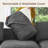 Abramson Gray U-shaped Corduroy Sectional Sofa With Adjustable Armrest And Storage-218800822