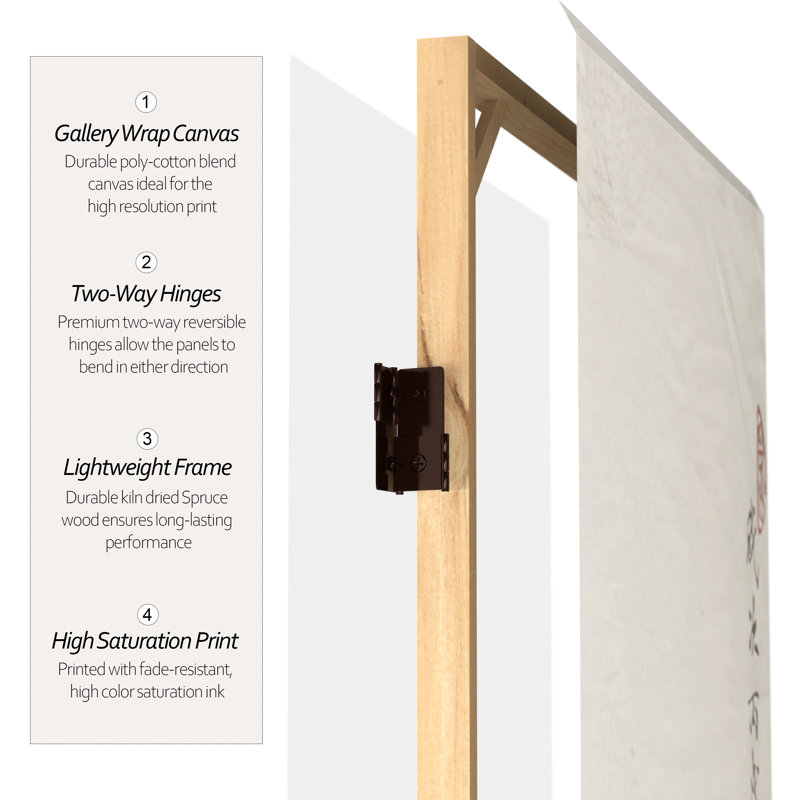6 Ft. Tall Double Sided Birds And Plum Blossoms Canvas Room Divider, Doves and Peonies