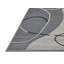 Tapis abstrait gris lavable à la machine-509024