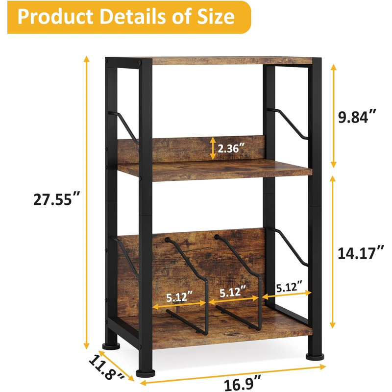 Metal 27.55'' H Storage Rack