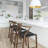 Counter Height Stool Farmhouse with Y Back Dark Woven Wood Kitchen Fully Assembled-836734641