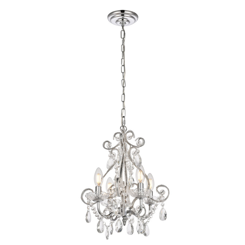 Lucee 4 - Light Dimmable Classic / Traditional Chandelier, Chrome