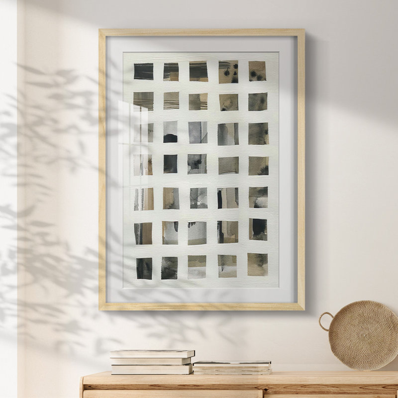 Grid of Grit II - Impression encadrée, Naturel, H 25,5 po x l 17,5 po