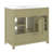 Modern Green Vanity Sink With Multifunctional Storage, Solid Wood And Mdf