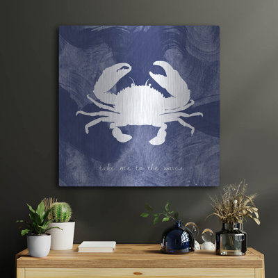  «Crab» par Erin Clark, art mural en métal, 24 po x 24 po