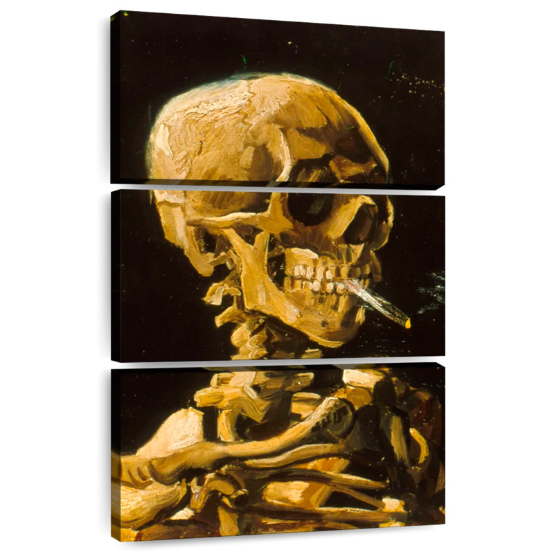Crâne avec cigarette 1885, 57" H x 36" W
