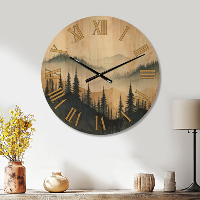 Horloge murale scandinave Golden Mist