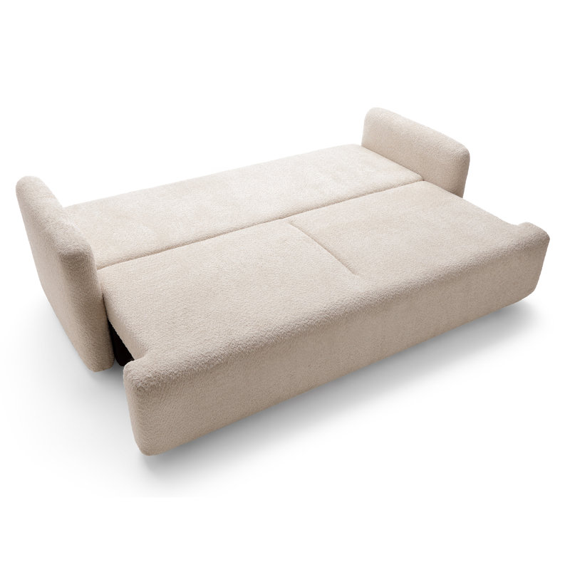 Beilul 3 Seater Fabric Sleeper, Beige