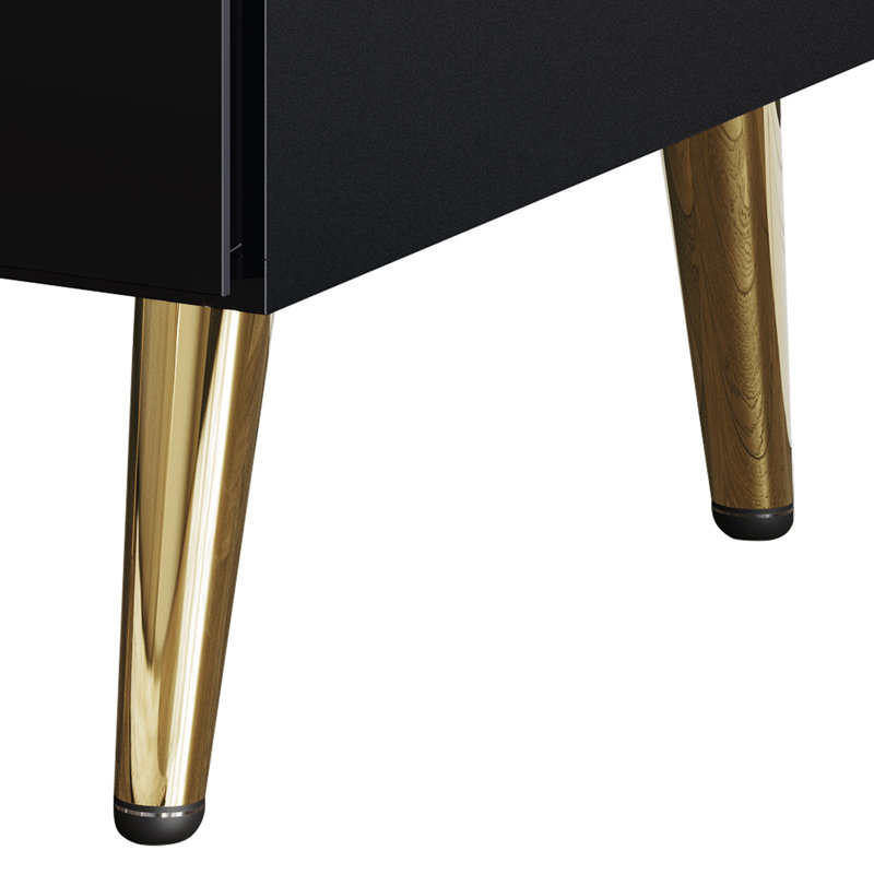 Table de chevet en noir, Noir
