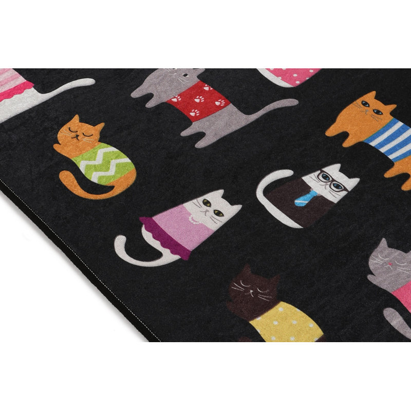 Tapis durable, 100% polyester, hauteur des poils de 0,4 po | Antibactérien, antidérapant, dessous lavable à la machine | Parfait pour le salon, la chambre à coucher et les endroits très passants, facile d'entretien et design élégant