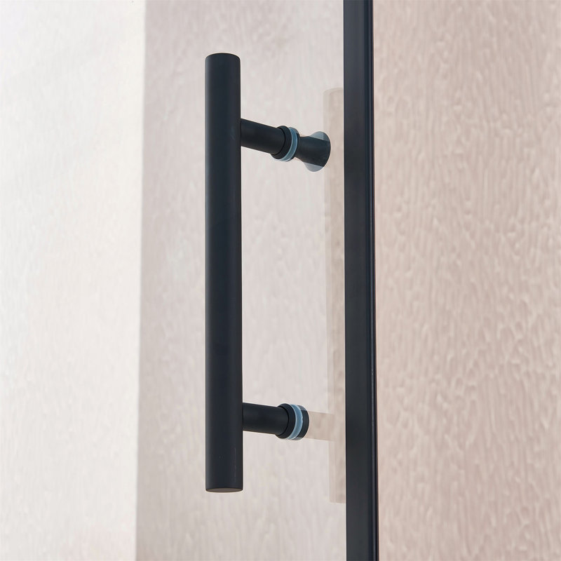 32-33.5"W X 75"H Pivot Single Swing Shower Door, Aluminium Alloy In , 1/4" (6Mm) Thick SGCC Tempered Clear Glass.