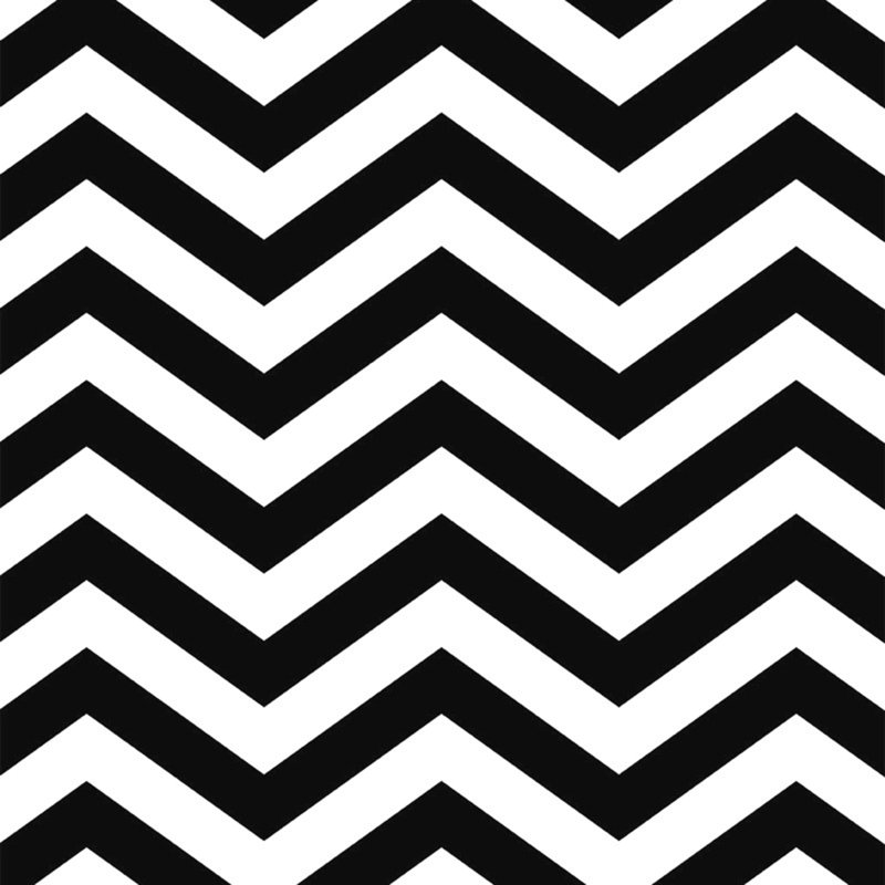 Tapis à chevrons en polyester tissé à plat en noir / blanc Dalida, Rond 4 pi 7 po