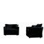 Ensemble de 2 fauteuils modernes avec accoudoirs rembourrés en chenille haut de gamme-710362298