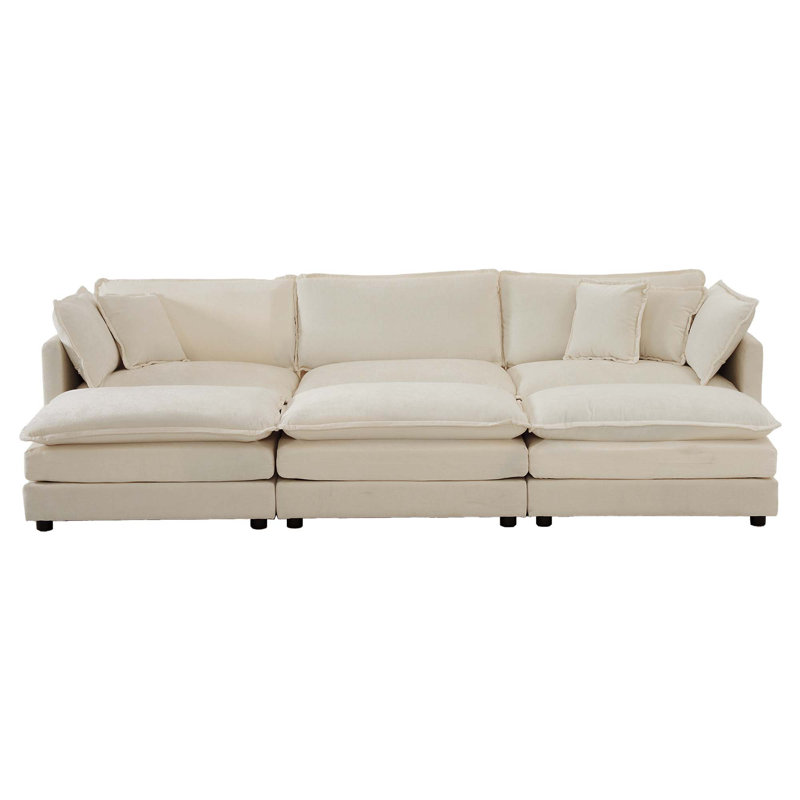 Anders 6-Seater Reversible Modular Sectional Sofa, Beige