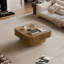 Table basse 31,5 po carrée avec rangement Table d'appoint moderne en placage de bois massif pour salon, chambre à coucher, appartement ou bureau-1532061692