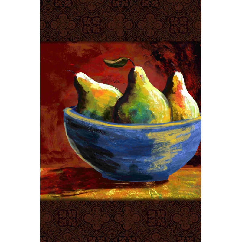 Painterly Fruit Bowl 3 - Impression sur toile tendue, L 12 po x H 18 po