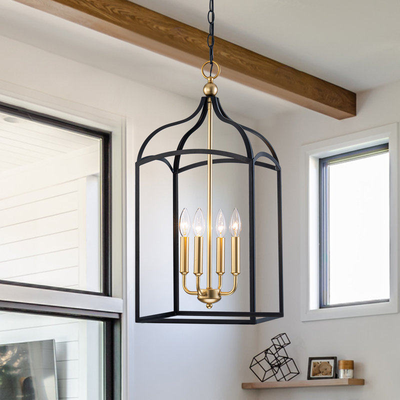 Luminaire suspendu cage moderne 4 lumières