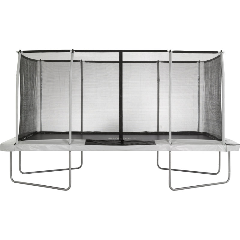 Black Rectangular Trampoline with Enclosure, 9' x 15'