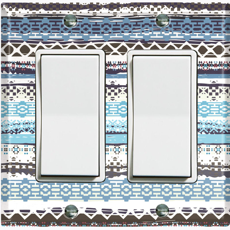Patterned 2 - Gang Rocker Standard Wall Plate