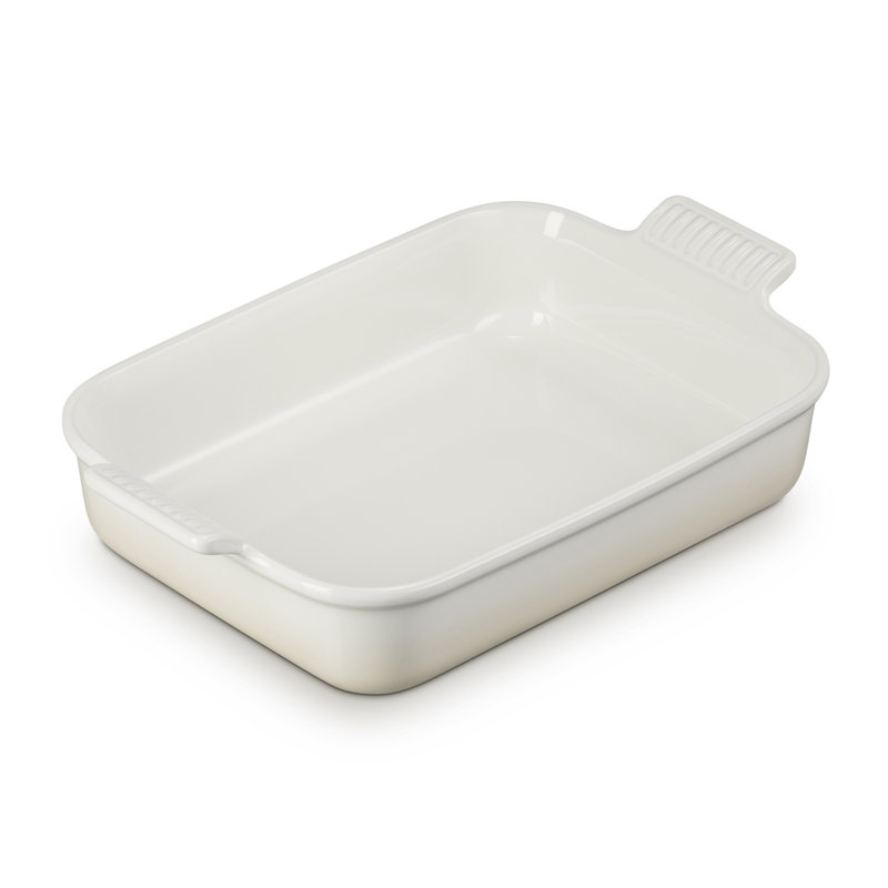 Le Creuset Stoneware Heritage Rectangular Dish, 32cm/3.85L, Meringue