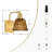 Vintage Wireless Rechargeable Armed Sconce with Remote and Bulb