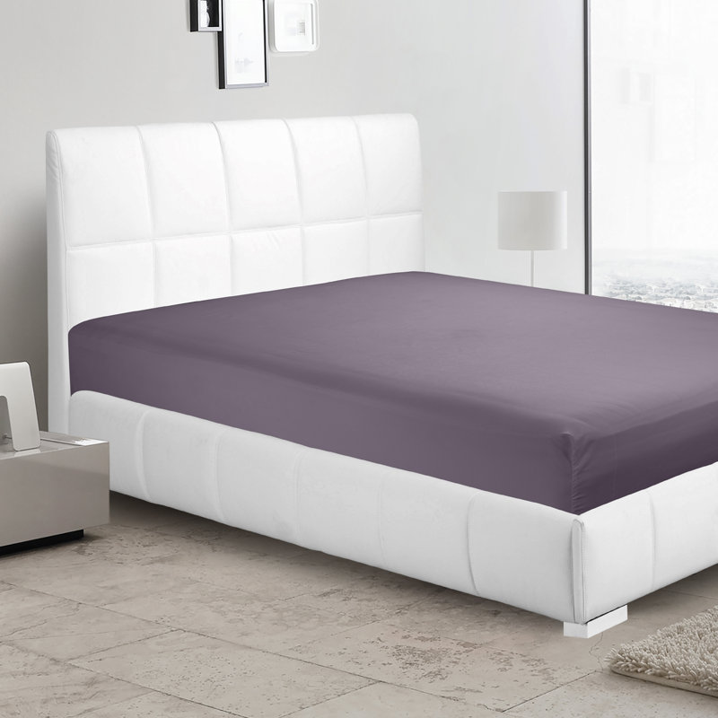 Microfiber Fitted Sheet, Twin-XL Fitted Sheet, Purple