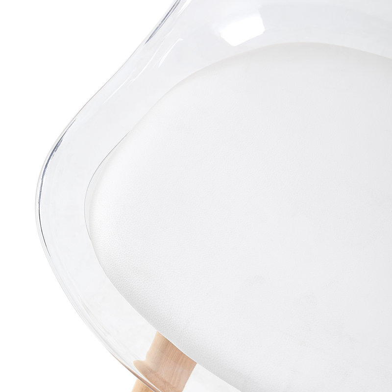 Dining Chair, Clear, White