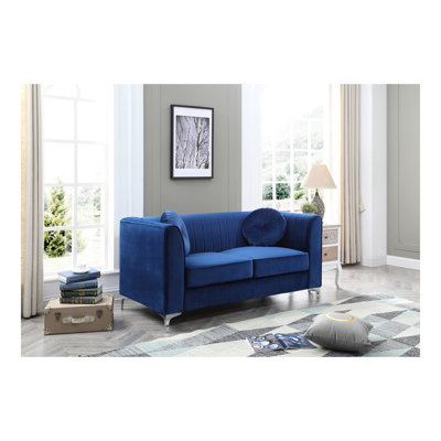 Stylish Navy Blue Loveseat For Modern Homes