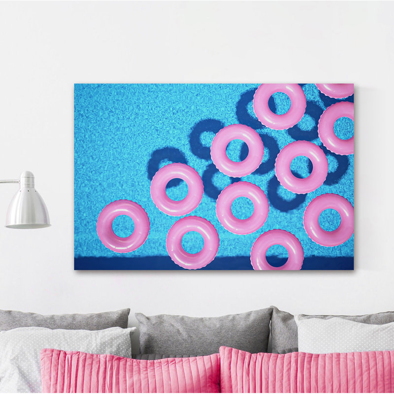 «Pink Tubes» par Marmont Hill, 30 po x 45 po, Toile