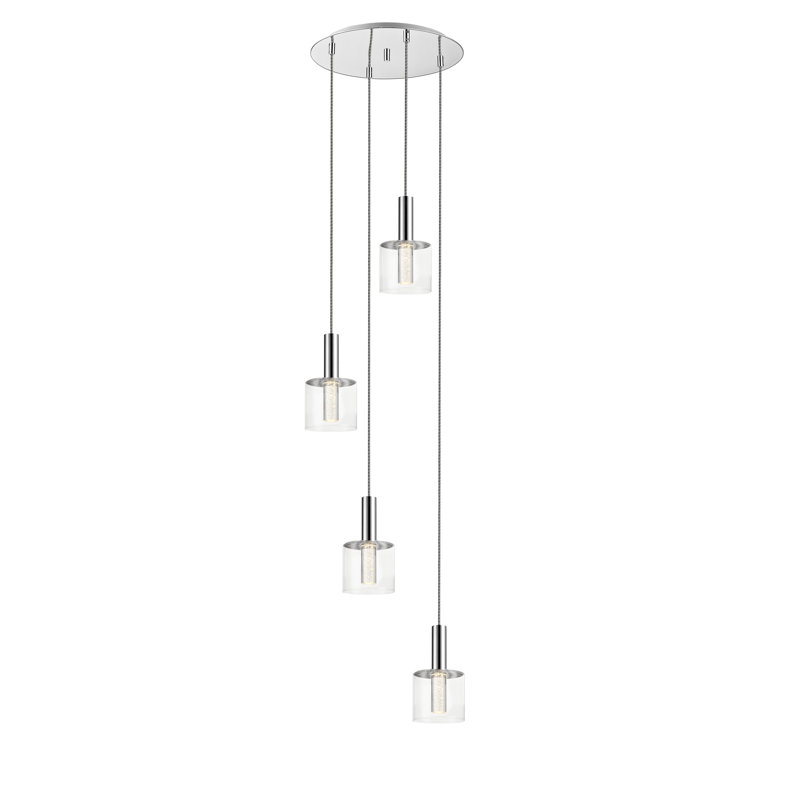 Ralls 4 - Light Chrome LED Cluster Pendant