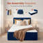 Lit plateforme tapissier, aucun assemblage requis Lit de compression avec matelas à ressorts-1116873943-1116818218