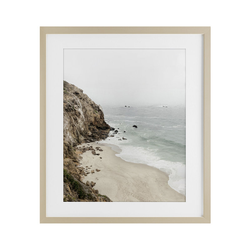 «Big Sur Coast Viewpoint», impression sous verre encadrée, design par Sissi et Seb, H 21 po x l 17 po