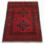 Tapis rouge foncé en laine noué à la main de conception unique 3 pi 3 po x 4 pi 10 po New Forestal