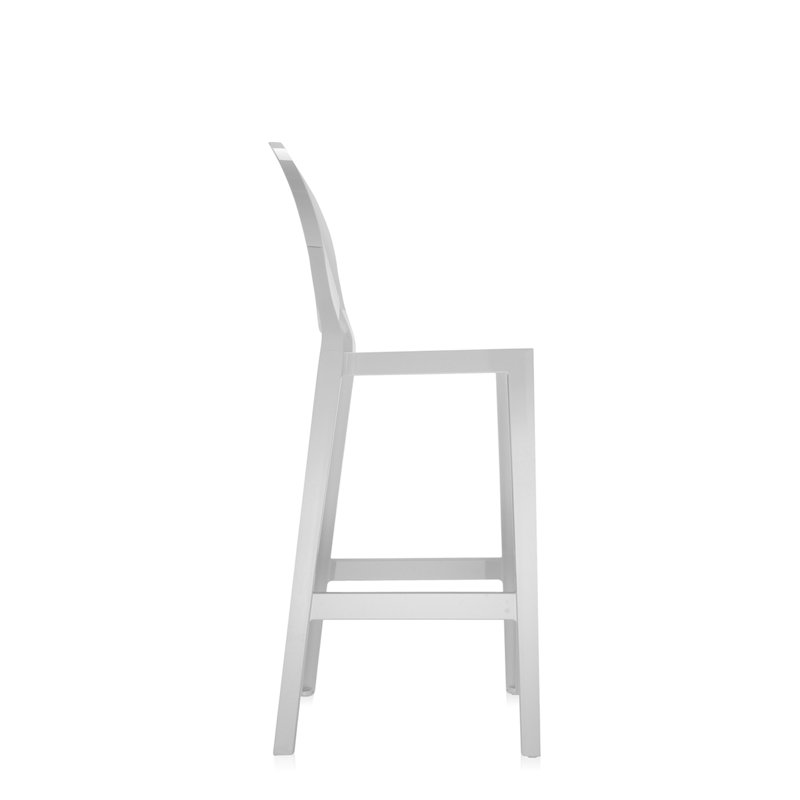 One More Outdoor Bar Stool, 75 cm, Glossy White