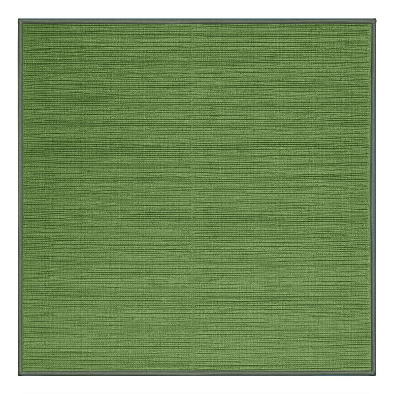 Tapis vert uni lavable à la machine, Carré 3 pi