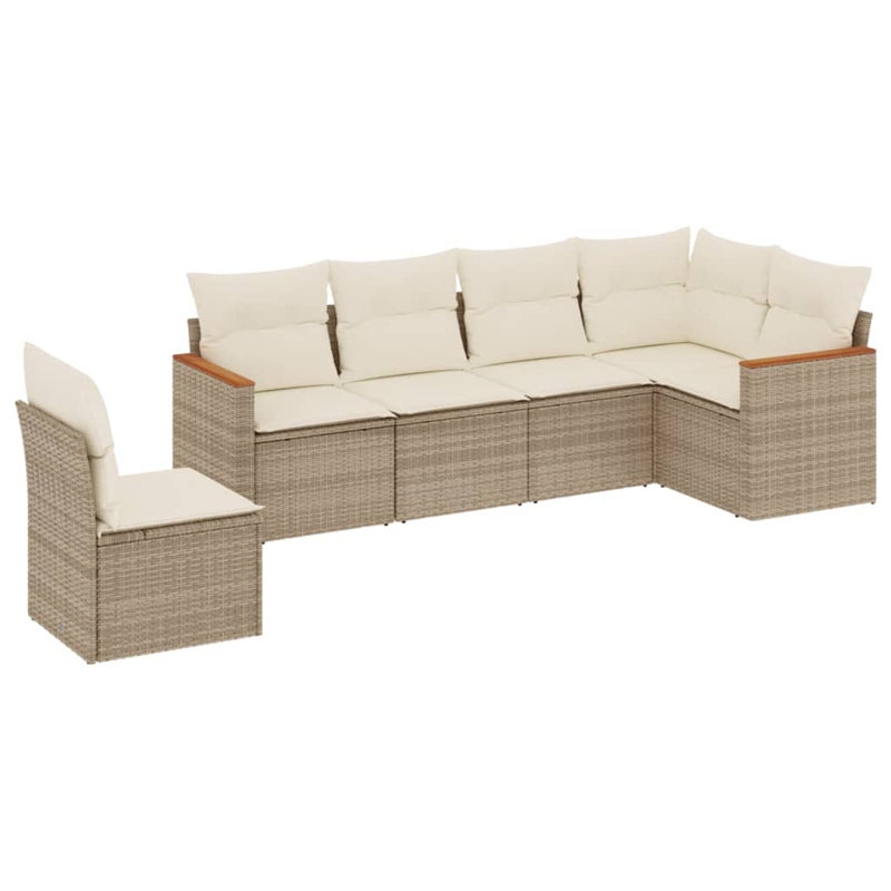 Vidaxl Garden Sofa Set Beige, Cream White