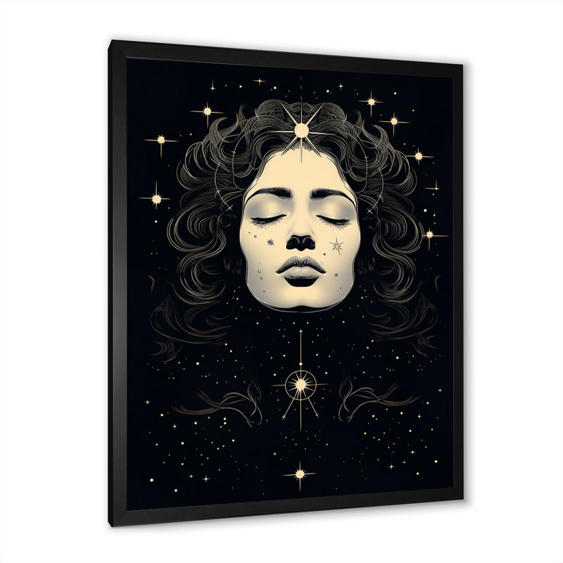 Spiritual Insight VII sur impression sur toile, H 44 po x l 34 po x P 1,5 po, Cadre simple noir