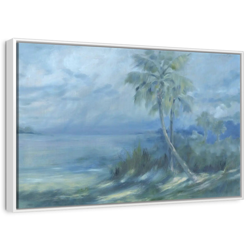 Nuage nébuleux, Cadre flottant blanc, 37 po x 25 po