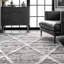 Tapis gris / blanc Amiya-2105944267