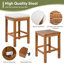 Ensemble de bar d'extérieur 5 pièces, table de bar en bois d'acacia et quatre tabourets avec coussins