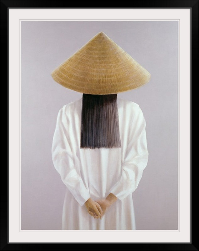 «Dristin Vietnam, Back View» par Lincoln Seligman, reproduction d'art, H 24 po x l 20 po x P 1 po, Cadre noir