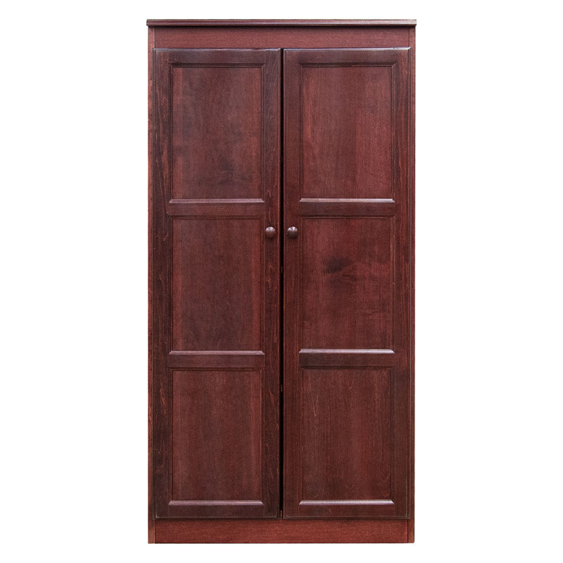 Armoire de rangement en placage de bois massif de 60 po avec quatre tablettes Fellers, Cerisier