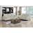 Modern Living Room Loveseat Tan Microfiber Upholstery Comfortable Cushion Seat Black Metal Legs Contemporary Furniture 1Pc