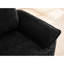 Chaise longue 51 po avec revêtement en chenille noir doux pour le revêtement de la chambre à coucher-1931598241