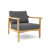 Ensemble de conversation teck avec coussins sunbrella 3 pièces relaxing deep Thorin